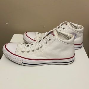 Converse Midtop Sneakers- White, Womens size 9